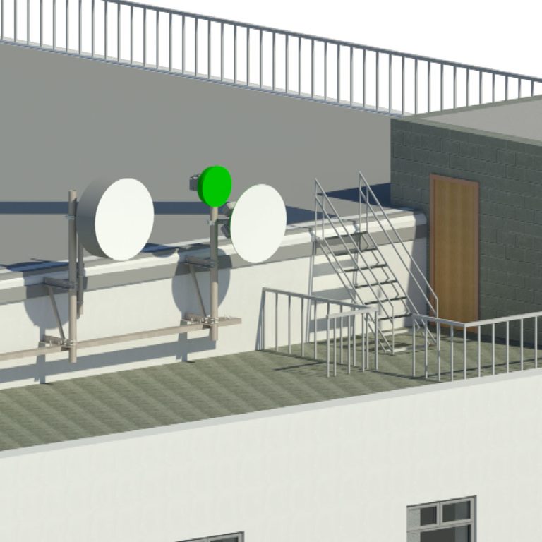 3d illustration of towercom roof solution